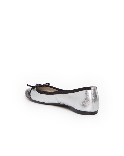 Giulia 6 silberne Lederballerinas
