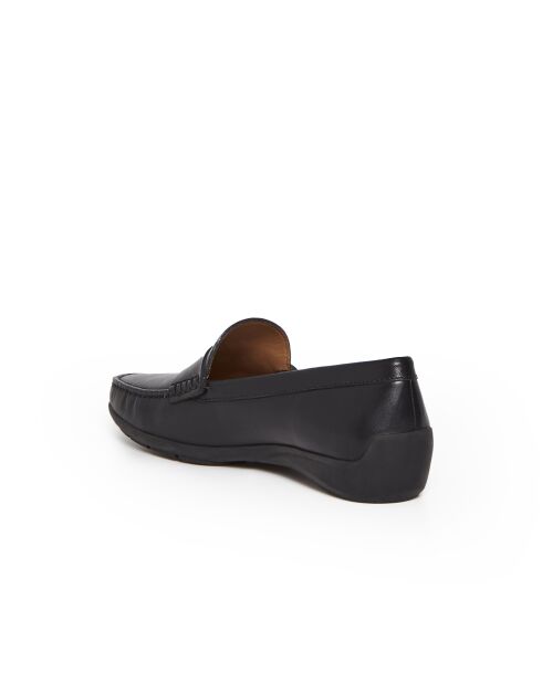 Mocassins Natalia en cuir noirs