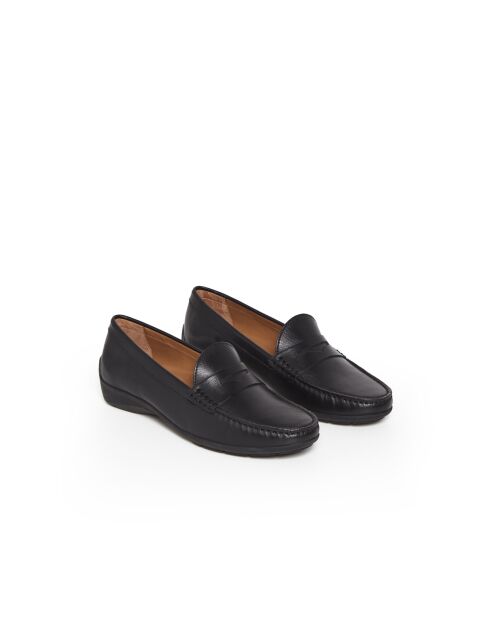 Mocassins Natalia en cuir noirs