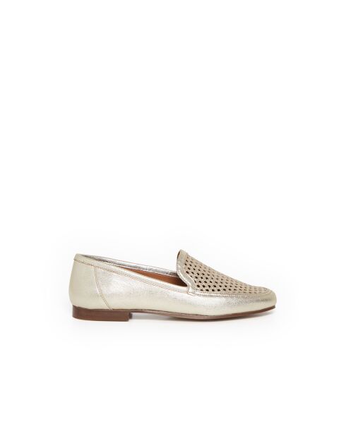 Mocassins Dorine en cuir dorés