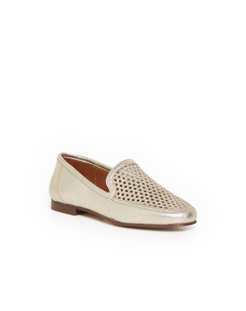 Mocassins Dorine en cuir dorés