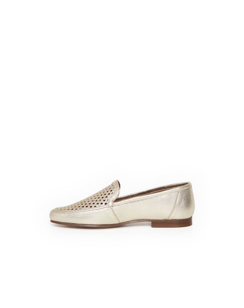Mocassins Dorine en cuir dorés