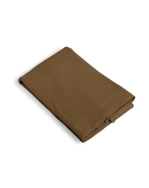 Drap plat en coton lavé Luna noisette