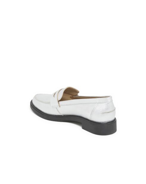 Mocassins Nera en cuir argentés