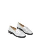 Mocassins Nera en cuir argentés