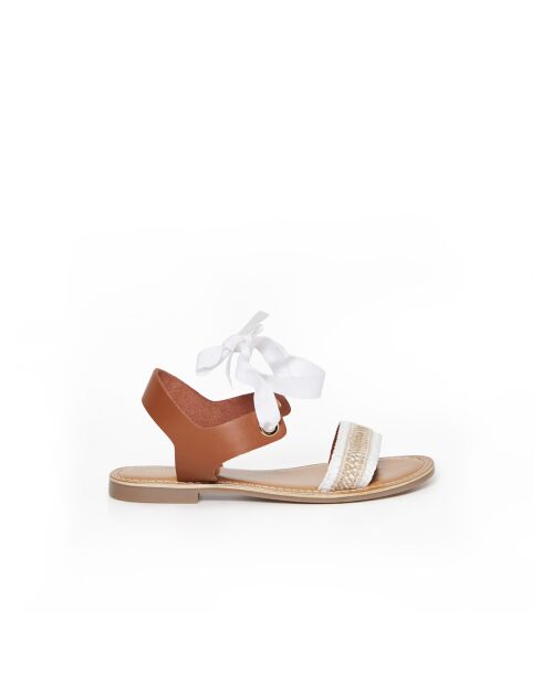 Sandales Paolina 8 en cuir blanches