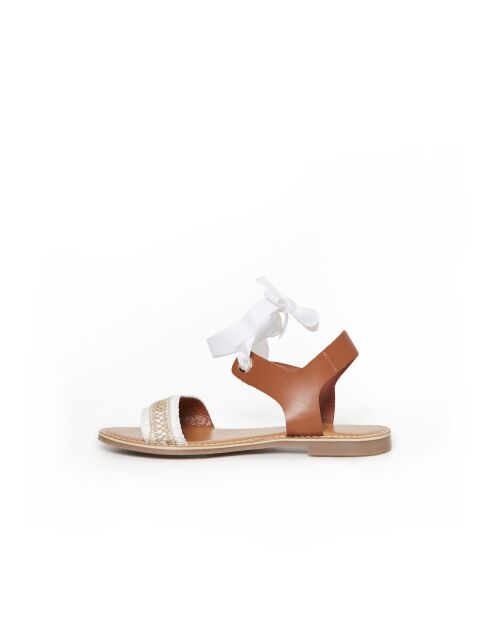 Sandales Paolina 8 en cuir blanches