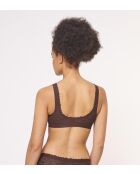Bralette Zero Feel Lace 2.0 en marrón ébano
