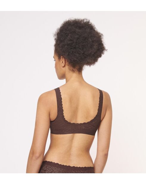 Bralette Zero Feel Lace 2.0 en marrón ébano