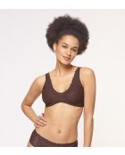 Bralette Zero Feel Lace 2.0 en marrón ébano