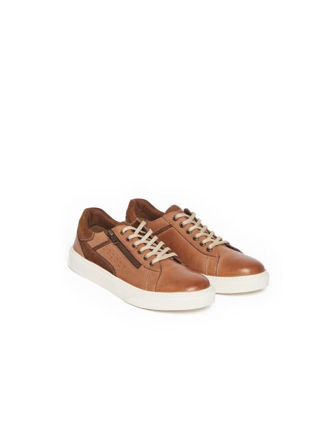 Zapatillas bajas Antoine de piel camel
