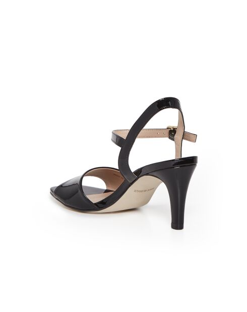 Sandales Flamme en cuir noires