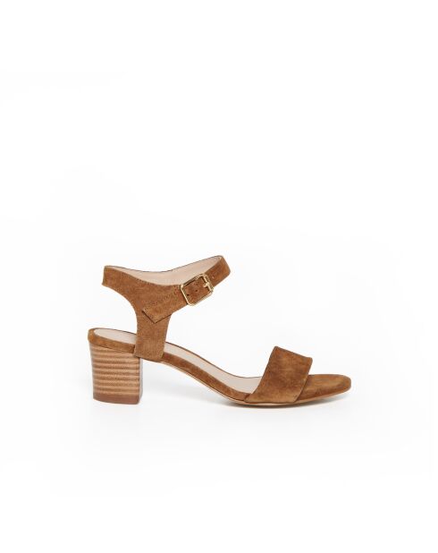 Sandales Pearl en cuir camel