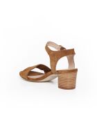 Sandales Pearl en cuir camel