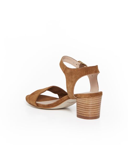 Sandales Pearl en cuir camel