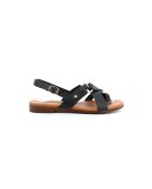 Sandales Papyrusette 6 en cuir noires