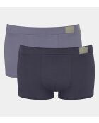 Go Natural Hipster-Slips in Grau/Marineblau, 2er-Pack