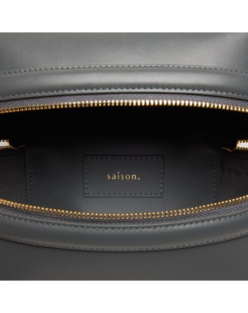 Borsa Maëlle in pelle grigia - 19,5x11,5x7,4 cm