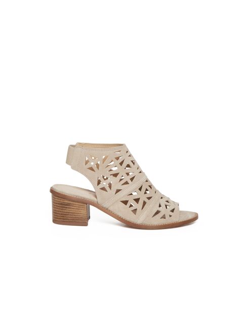 Beige leren sandalen Carioca