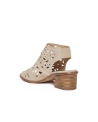 Beige leren sandalen Carioca