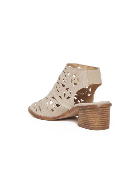 Beige leren sandalen Carioca