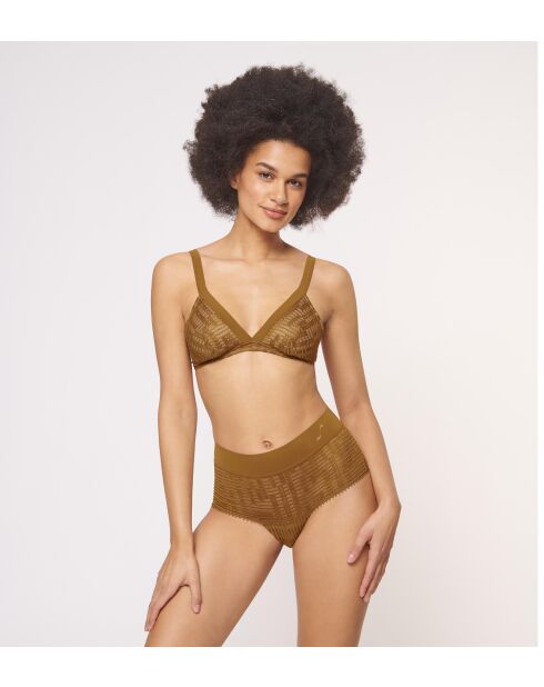 Slip S Seven in oro miele a vita media