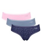 Confezione da 3 slip hipster Go Crush blu/grigio/rosa