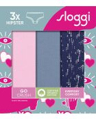 Confezione da 3 slip hipster Go Crush blu/grigio/rosa