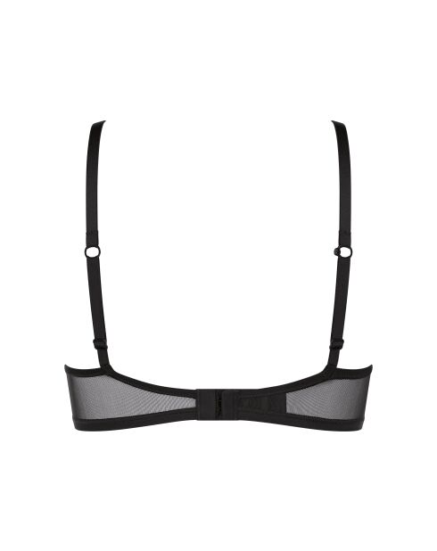 Schwarzer Pu-Push-Up-BH aus weichem Adapt