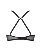 Schwarzer Pu-Push-Up-BH aus weichem Adapt