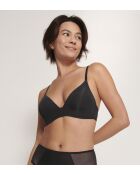 Schwarzer Pu-Push-Up-BH aus weichem Adapt