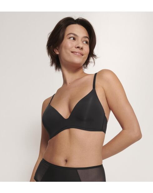 Schwarzer Pu-Push-Up-BH aus weichem Adapt