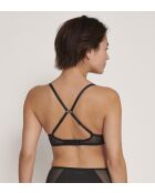 Schwarzer Pu-Push-Up-BH aus weichem Adapt