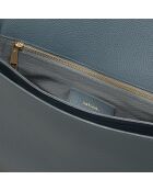 Sac bandoulière Adèle en cuir neptune - 28x19x8,5 cm