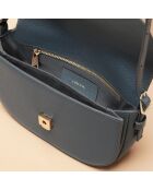 Sac porté épaule Béa en cuir neptune - 20x11,9x3,9 cm