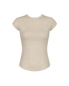 Go Ribbed beige t-shirt