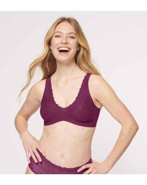 Zero Feel Lace 2.0 Bralette Weinrot