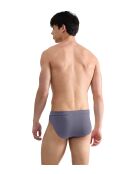 Set van 2 Go Natural grijs/marineblauwe slips