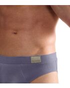 Set van 2 Go Natural grijs/marineblauwe slips