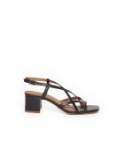 Sandales Lysia en cuir noires