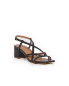 Sandales Lysia en cuir noires