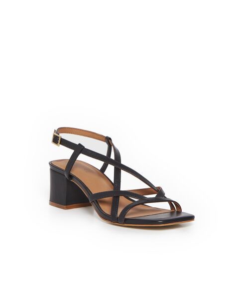 Sandales Lysia en cuir noires