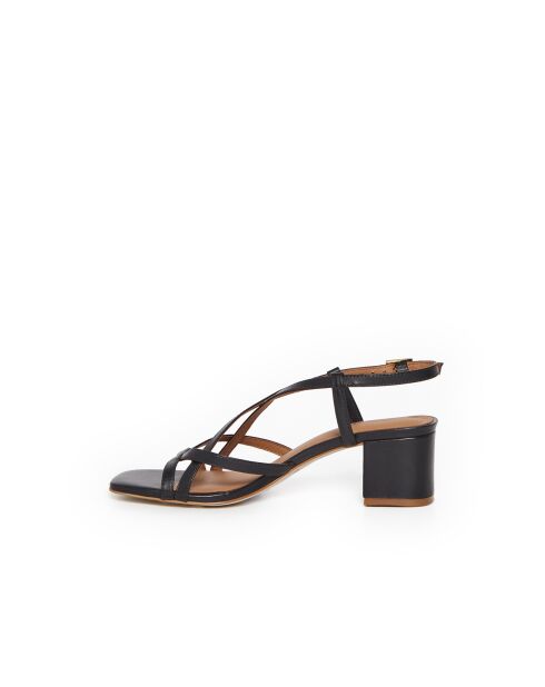 Sandales Lysia en cuir noires