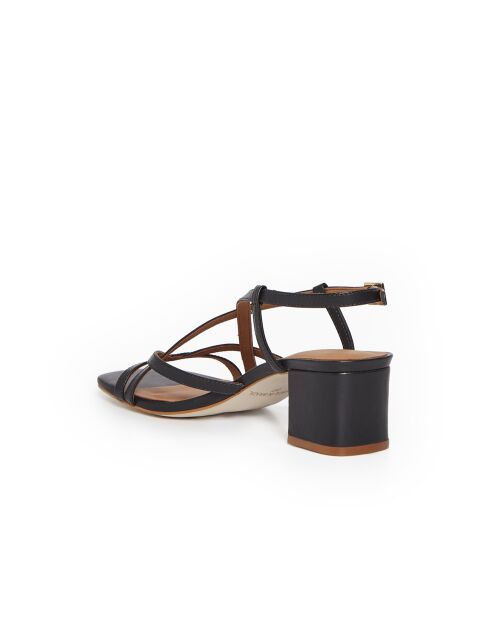 Sandales Lysia en cuir noires