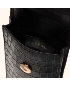 Pochette smartphone Chloé en cuir noir - 19,6x10x2,1 cm