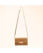 Portefeuille Ruth en cuir camel - 19x11x3 cm