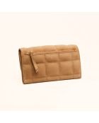 Portefeuille Ruth en cuir camel - 19x11x3 cm