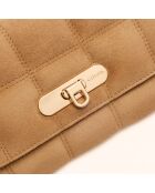 Portefeuille Ruth en cuir camel - 19x11x3 cm