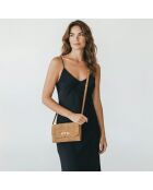 Portefeuille Ruth en cuir camel - 19x11x3 cm