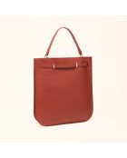Sac à main Julia en cuir brique - 37,5x34,4x9 cm